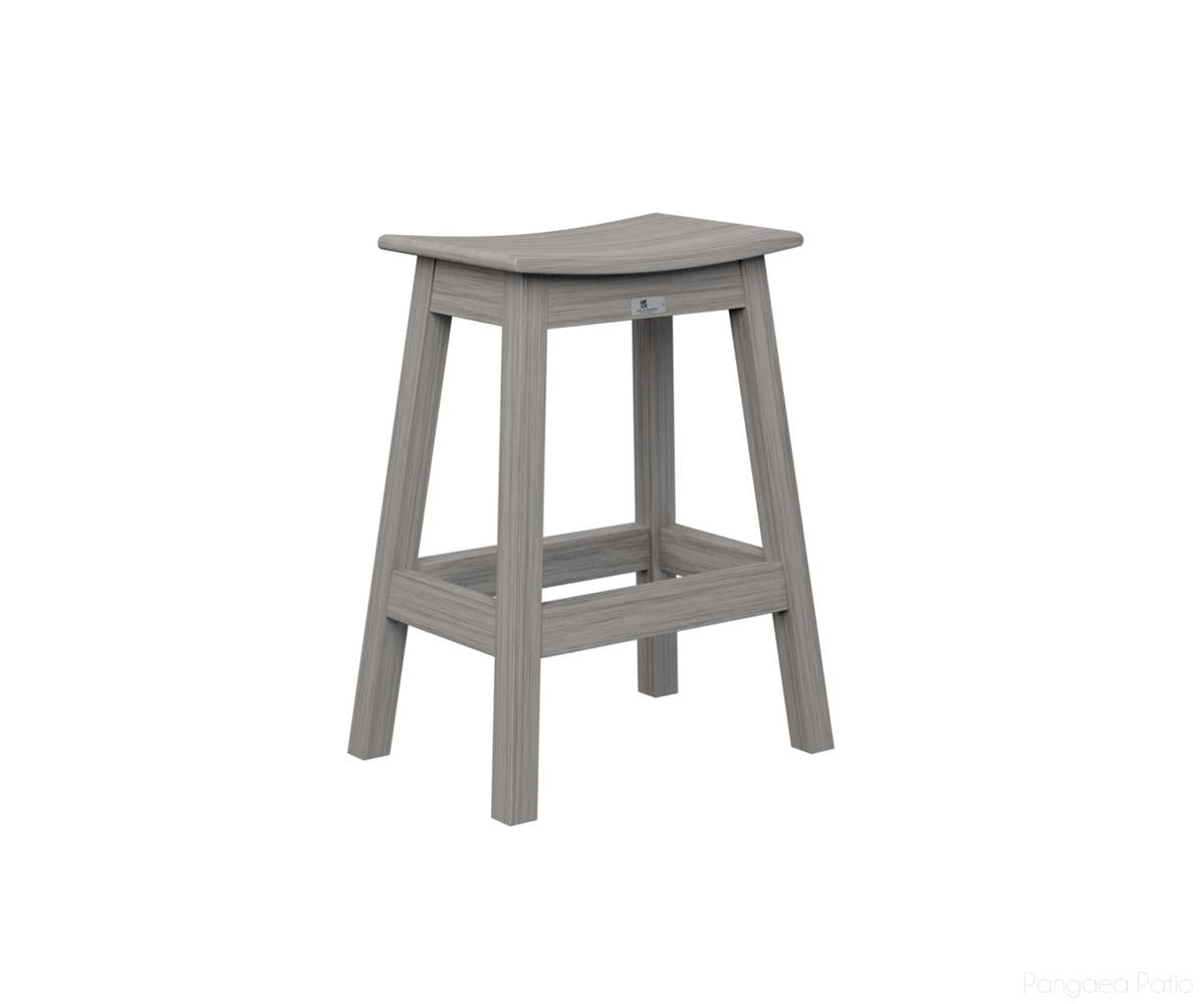 BGSDCS2026DG-Berlin Gardens-Saddle Counter Stool-Driftwood Gray BG-Pangaea Patio