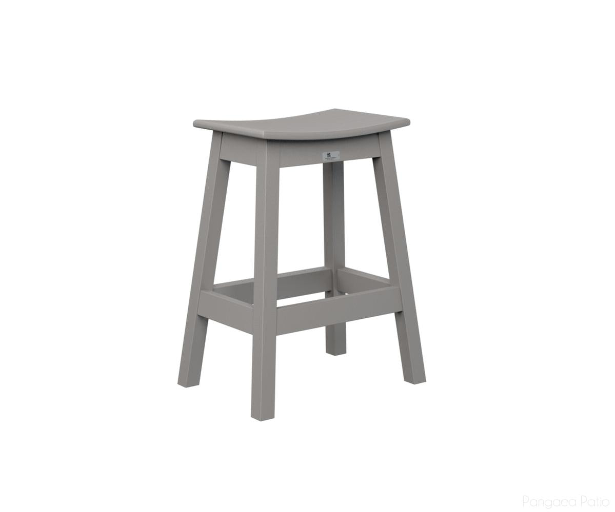 BGSDCS2026LG-Berlin Gardens-Saddle Counter Stool-Light Gray BG-Pangaea Patio