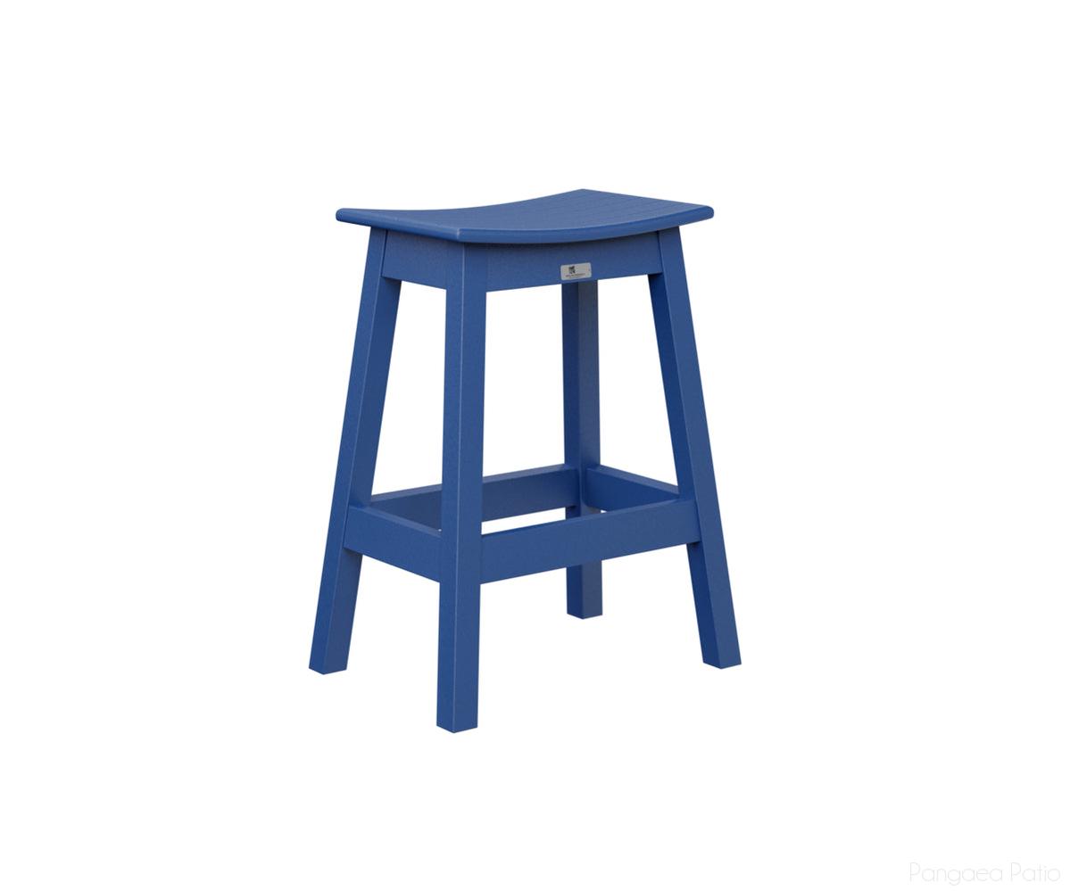 BGSDCS2026PB-Berlin Gardens-Saddle Counter Stool-Pacific Blue BG-Pangaea Patio