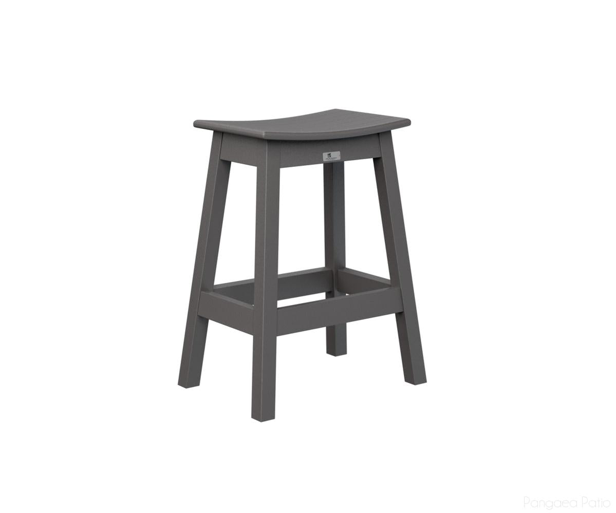 BGSDCS2026SG-Berlin Gardens-Saddle Counter Stool-Smoke Gray BG-Pangaea Patio