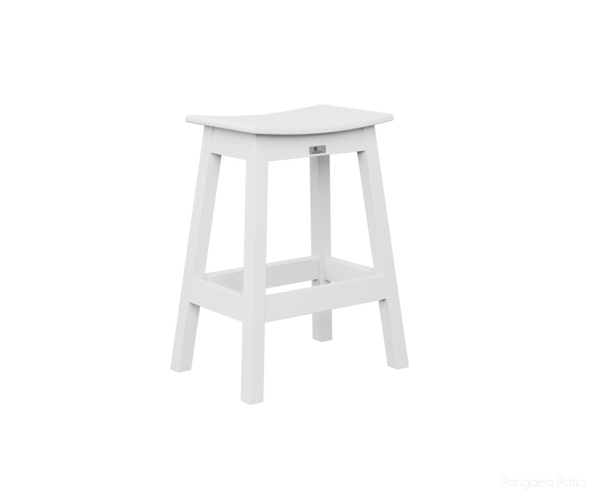 BGSDCS2026W-Berlin Gardens-Saddle Counter Stool-White BG-Pangaea Patio