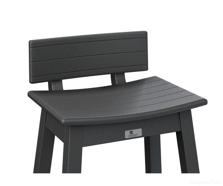 BGSSBK510B-Berlin Gardens-Saddle Stool Back Kit-Black BG-Pangaea Patio