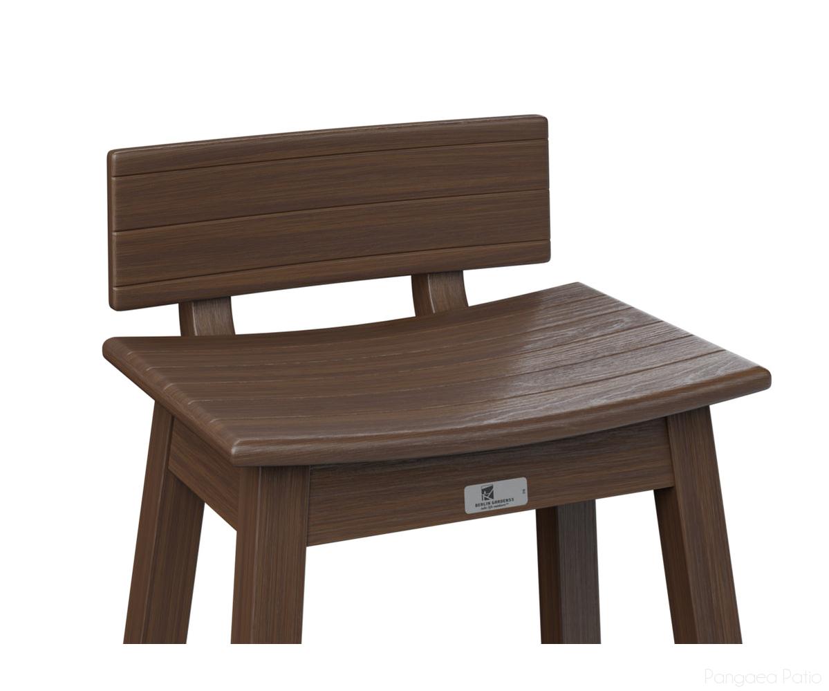 BGSSBK510BW-Berlin Gardens-Saddle Stool Back Kit-Brazilian Walnut BG-Pangaea Patio
