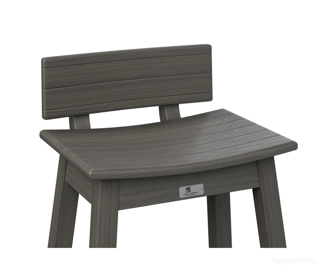 BGSSBK510CG-Berlin Gardens-Saddle Stool Back Kit-Coastal Gray BG-Pangaea Patio