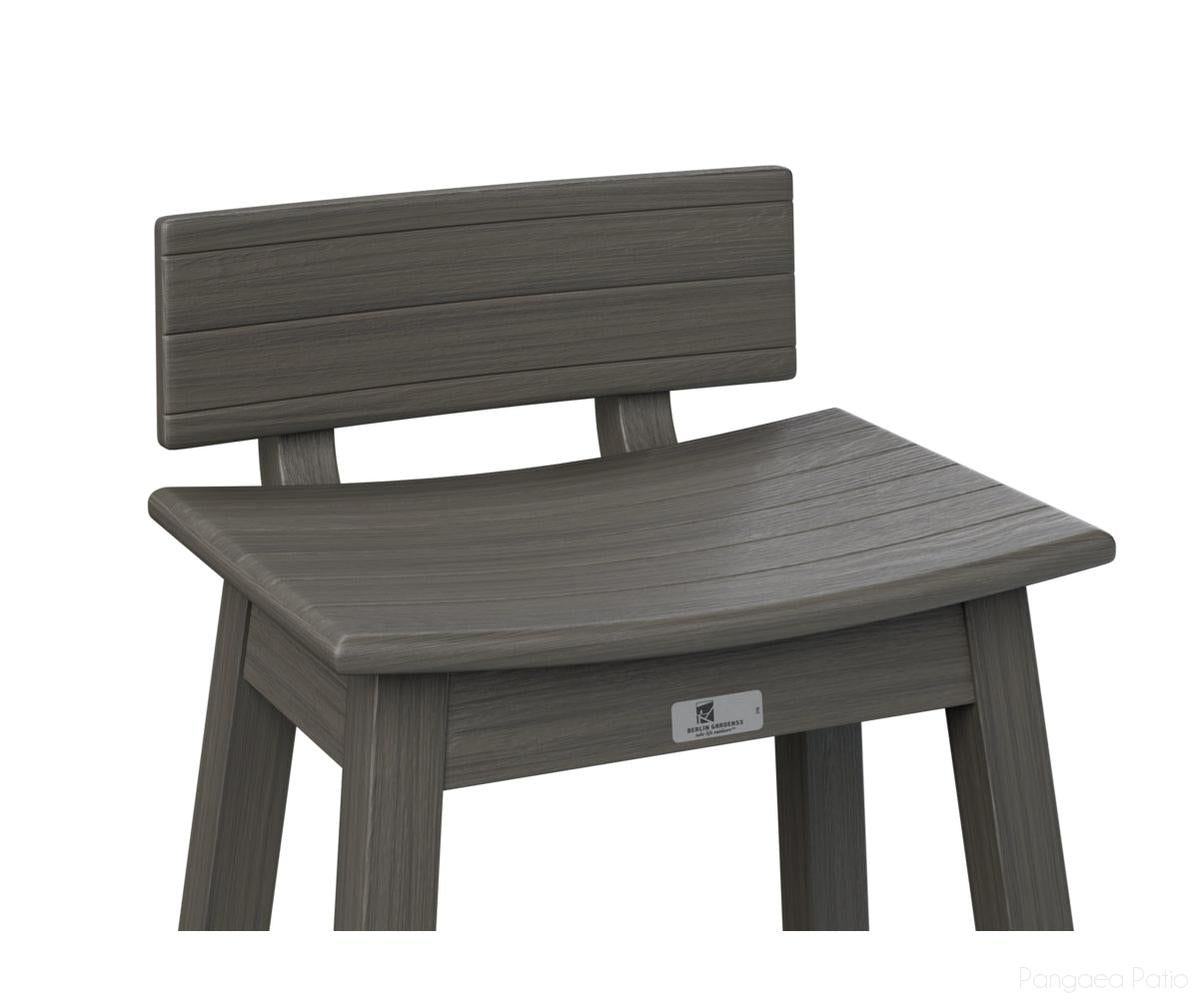 BGSSBK510CG-Berlin Gardens-Saddle Stool Back Kit-Coastal Gray BG-Pangaea Patio
