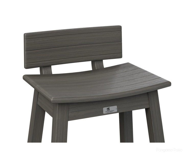 BGSSBK510CG-Berlin Gardens-Saddle Stool Back Kit-Coastal Gray BG-Pangaea Patio