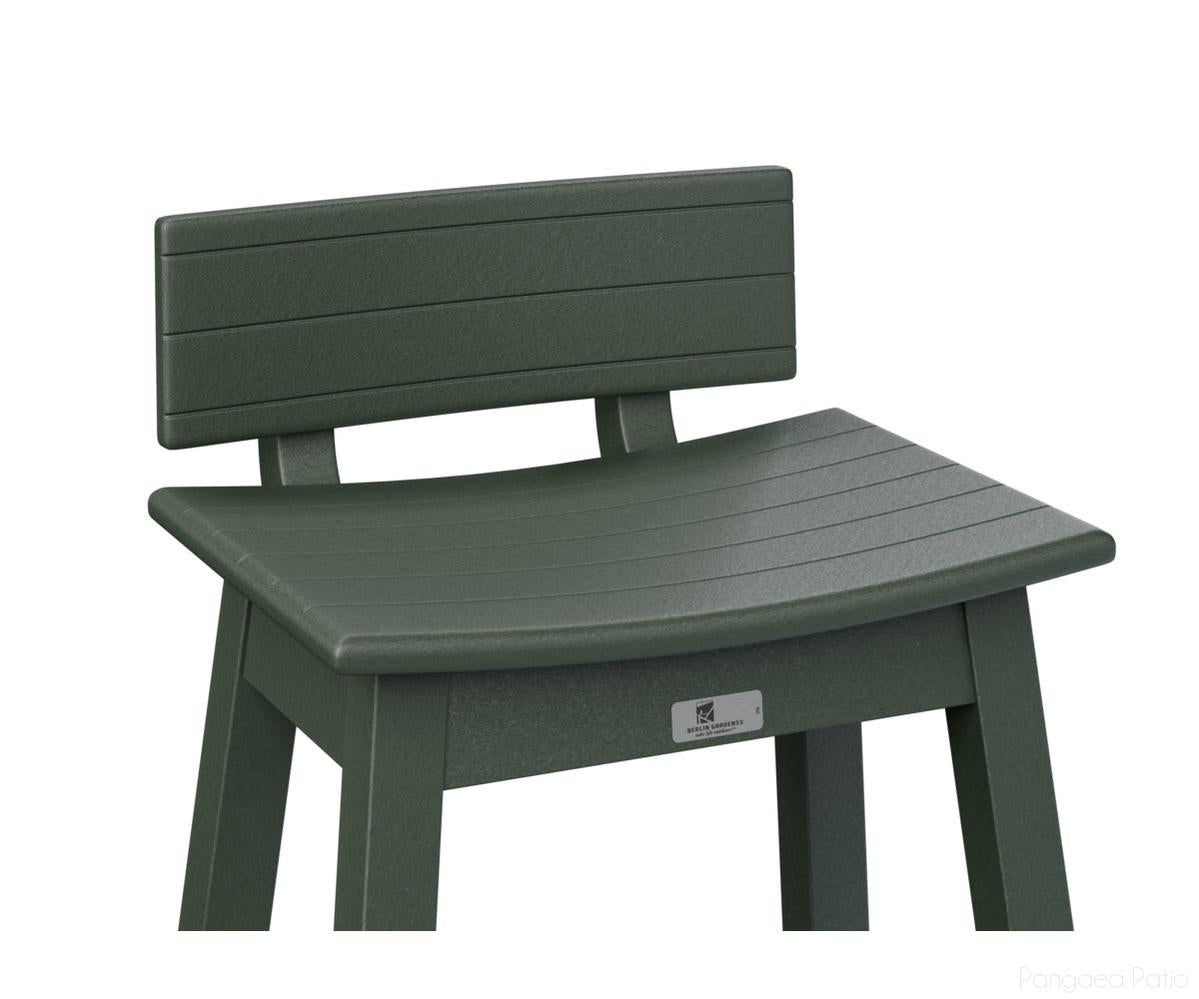 BGSSBK510G-Berlin Gardens-Saddle Stool Back Kit-Green BG-Pangaea Patio
