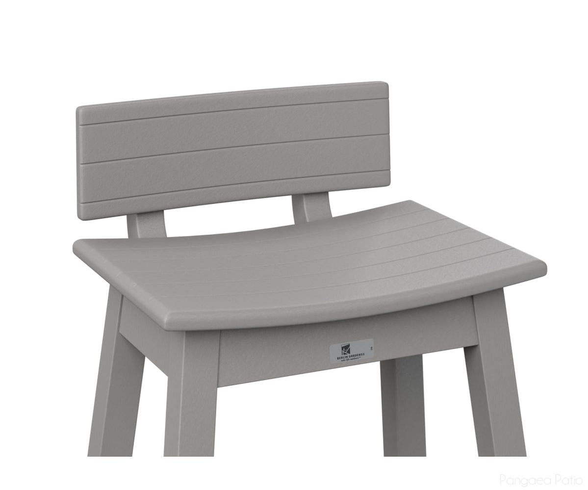 BGSSBK510LG-Berlin Gardens-Saddle Stool Back Kit-Light Gray BG-Pangaea Patio