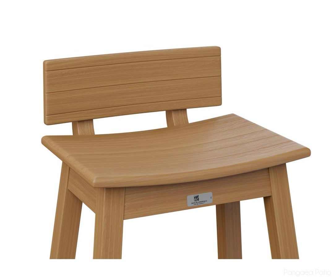 BGSSBK510NT-Berlin Gardens-Saddle Stool Back Kit-Natural Teak BG-Pangaea Patio