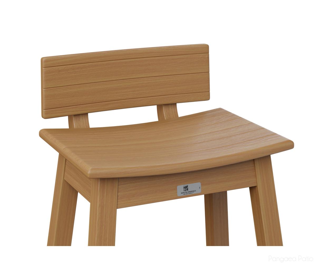 BGSSBK510NT-Berlin Gardens-Saddle Stool Back Kit-Natural Teak BG-Pangaea Patio