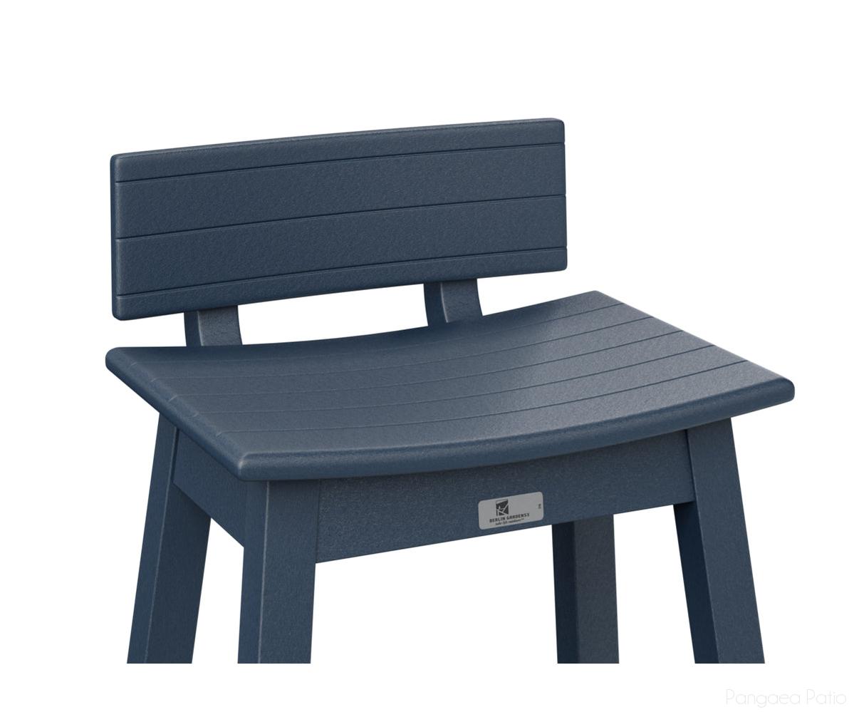 BGSSBK510NB-Berlin Gardens-Saddle Stool Back Kit-Navy Blue BG-Pangaea Patio