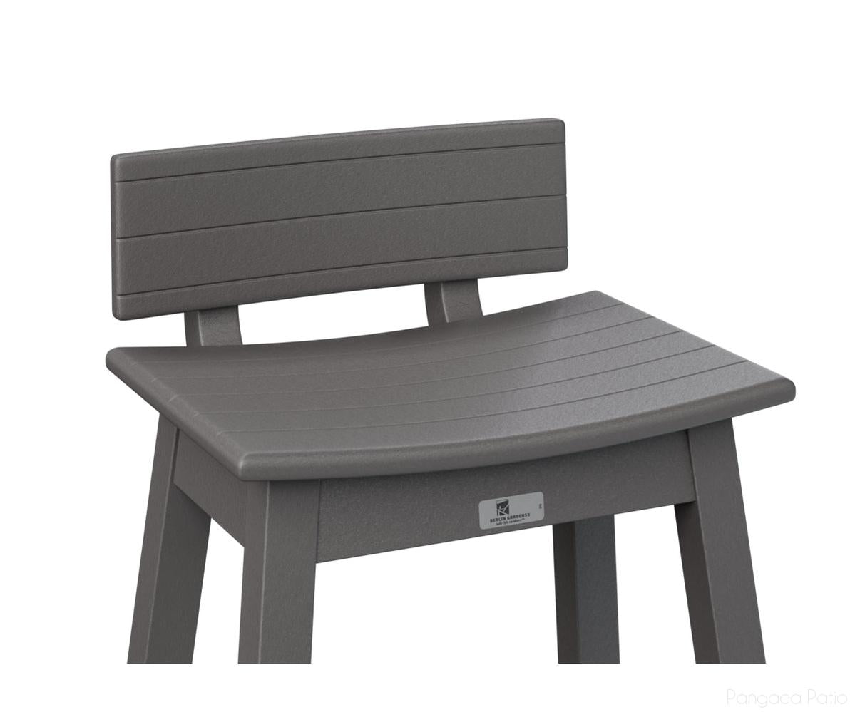 BGSSBK510SG-Berlin Gardens-Saddle Stool Back Kit-Smoke Gray BG-Pangaea Patio