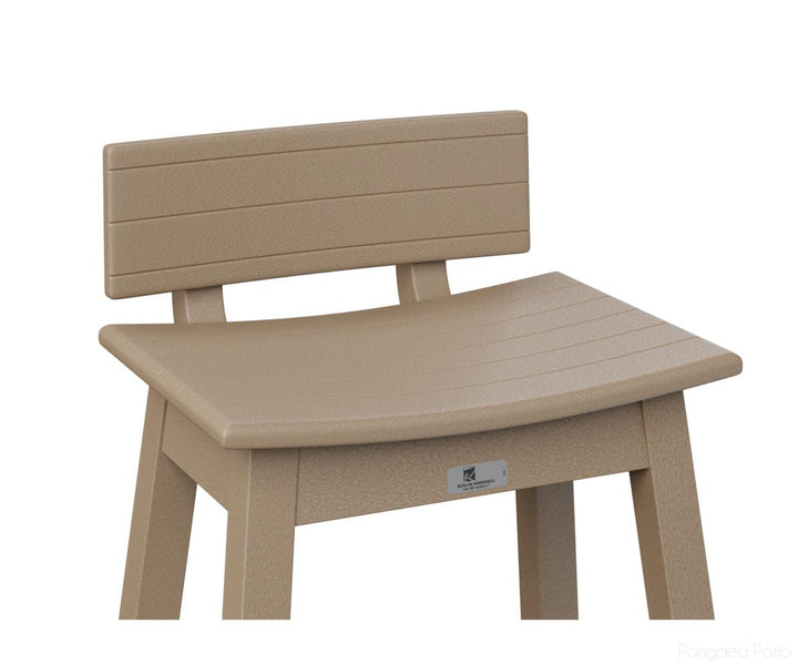 BGSSBK510WW-Berlin Gardens-Saddle Stool Back Kit-Weatherwood BG-Pangaea Patio