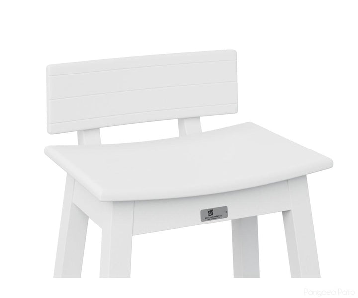 BGSSBK510W-Berlin Gardens-Saddle Stool Back Kit-White BG-Pangaea Patio