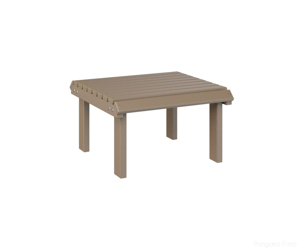 BGPVSF2100WW-Berlin Gardens-Stationary Footstool-Weatherwood BG-Pangaea Patio