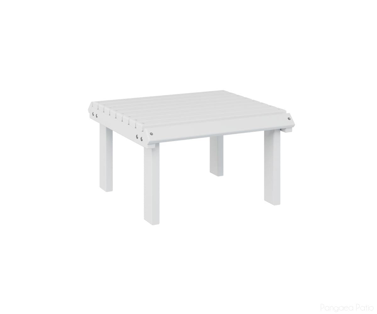 BGPVSF2100W-Berlin Gardens-Stationary Footstool-White BG-Pangaea Patio