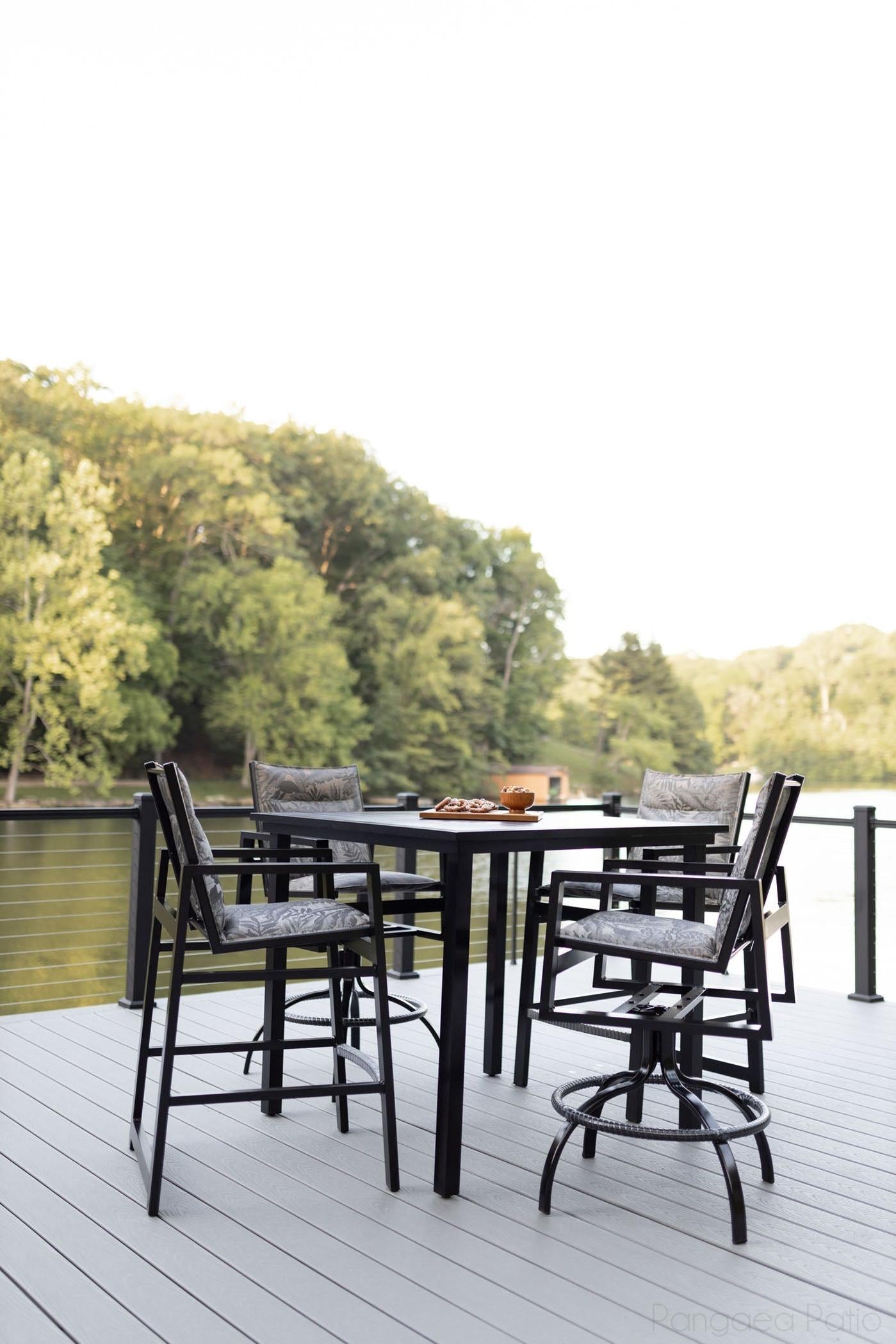 -Berlin Gardens-Vida 44" Square Bar Table Aluminum Top-Pangaea Patio