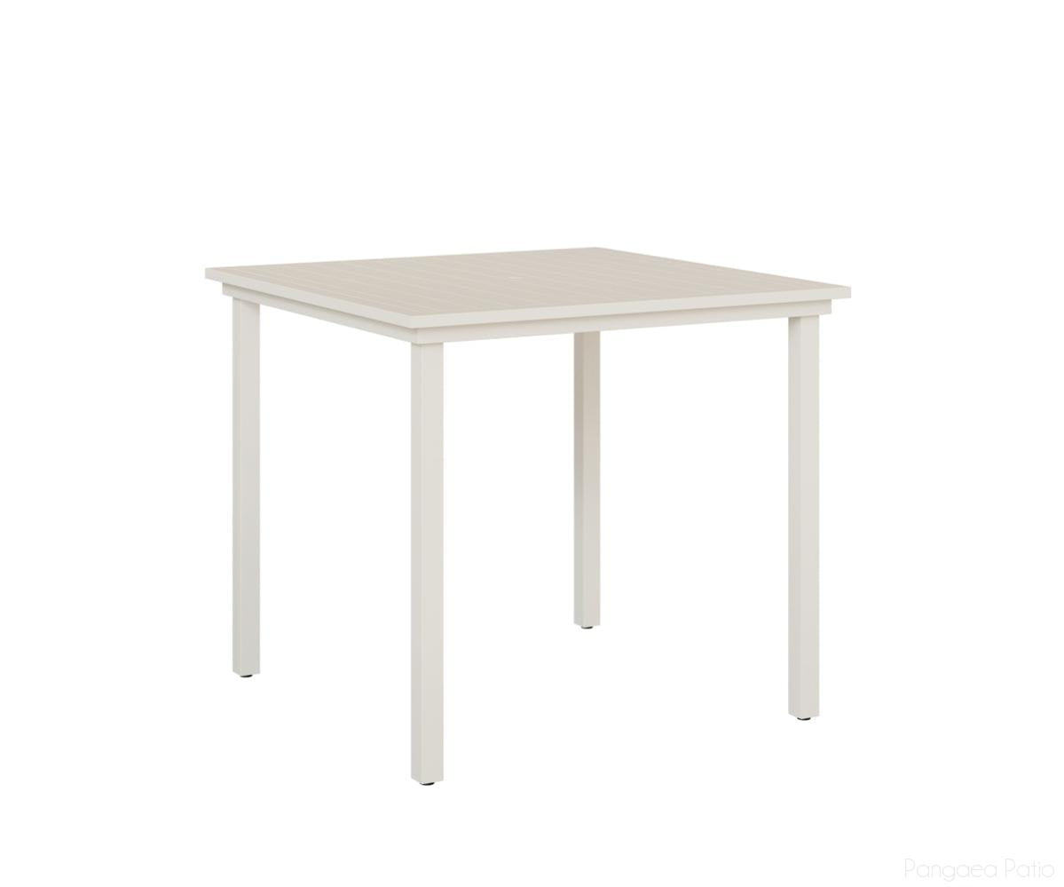 BGVAST0044BMW-Berlin Gardens-Vida 44" Square Bar Table Aluminum Top-White Aluminum BG-Pangaea Patio