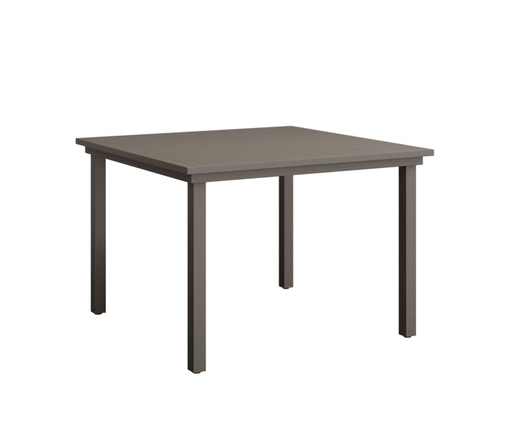 BGVAST0044DGR-Berlin Gardens-Vida 44″ Square Dining Table Aluminum Top-Pangaea Patio