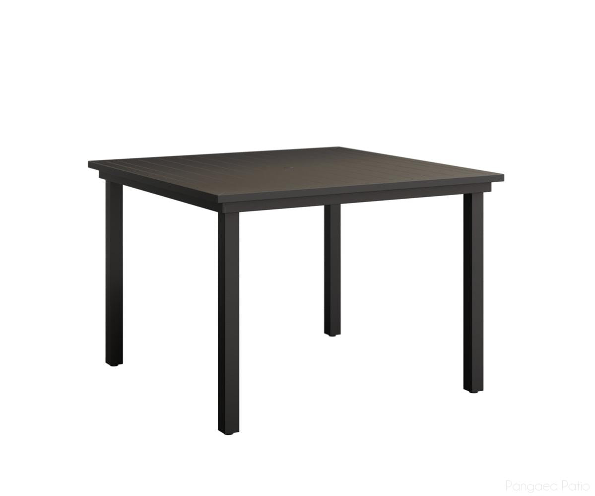 BGVAST0044DMB-Berlin Gardens-Vida 44" Square Dining Table Aluminum Top-Black Aluminum BG-Pangaea Patio