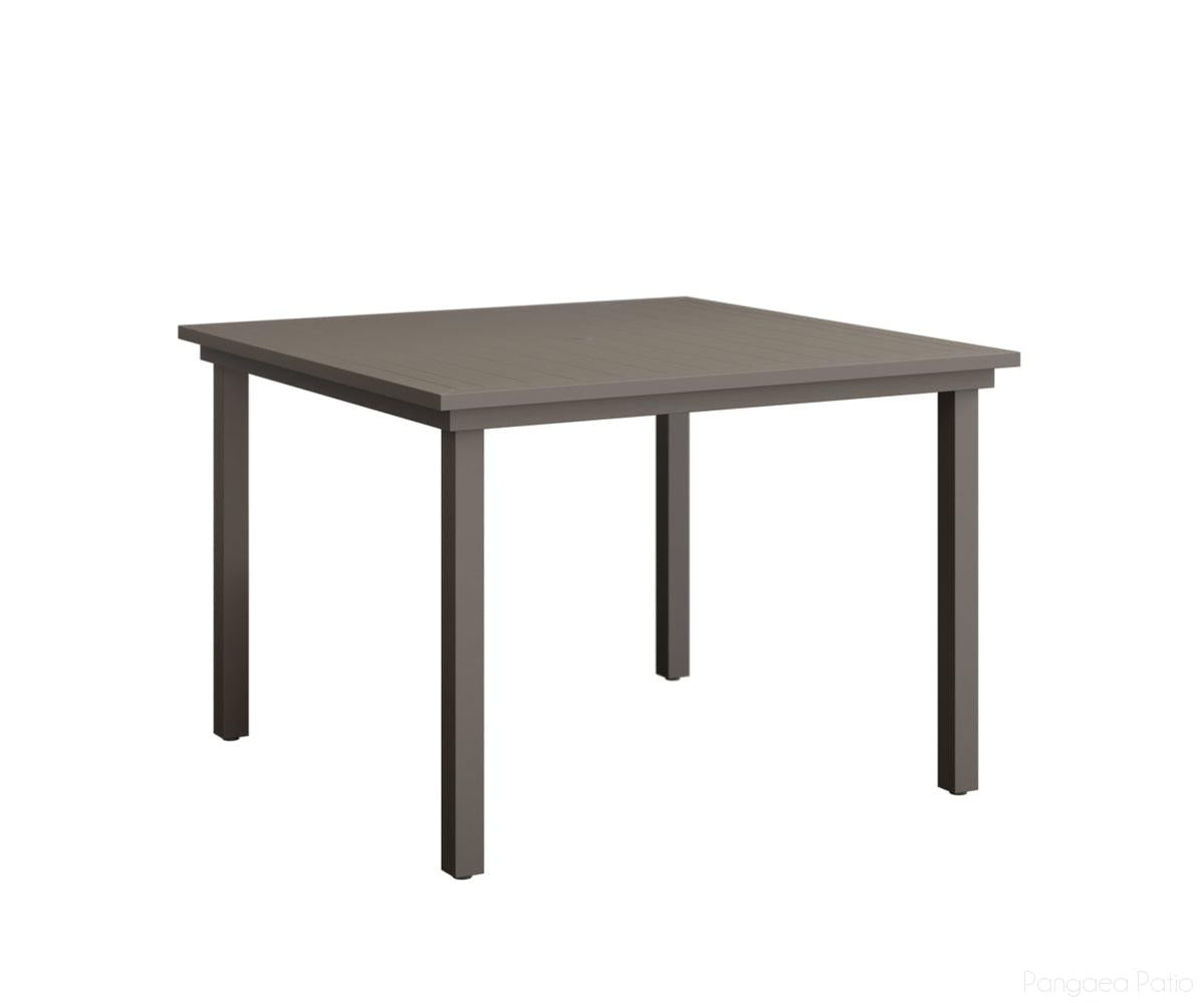 BGVAST0044DGR-Berlin Gardens-Vida 44" Square Dining Table Aluminum Top-Graphite Aluminum BG-Pangaea Patio