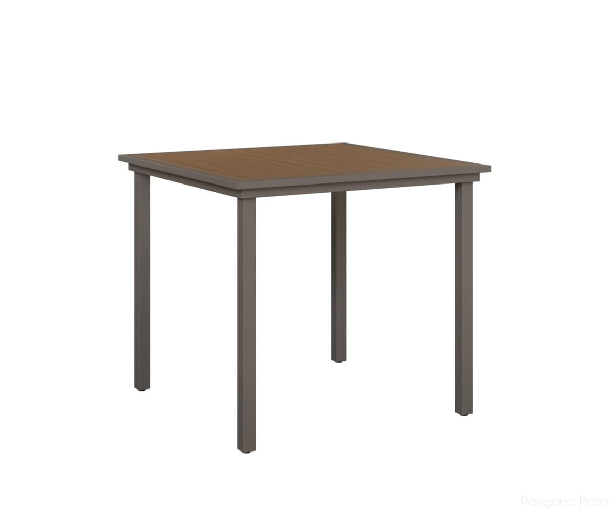 BGVPST0044BGR-Berlin Gardens-Vida 44" Square Poly Bar Table-Graphite Aluminum BG-Pangaea Patio