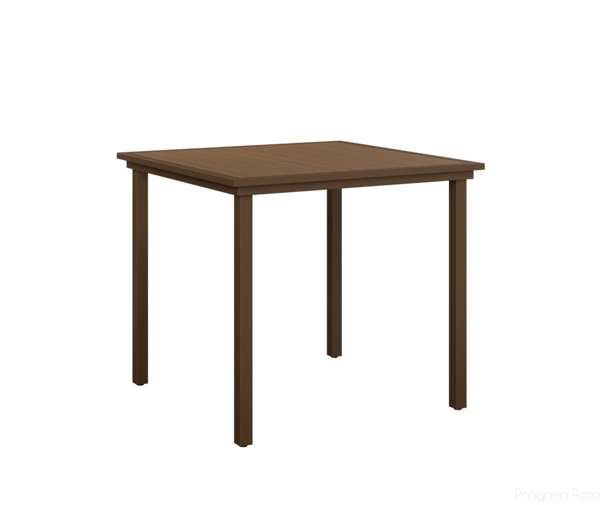 BGVPST0044BMV-Berlin Gardens-Vida 44" Square Poly Bar Table-Mesquite Wood Vein Aluminum BG-Pangaea Patio