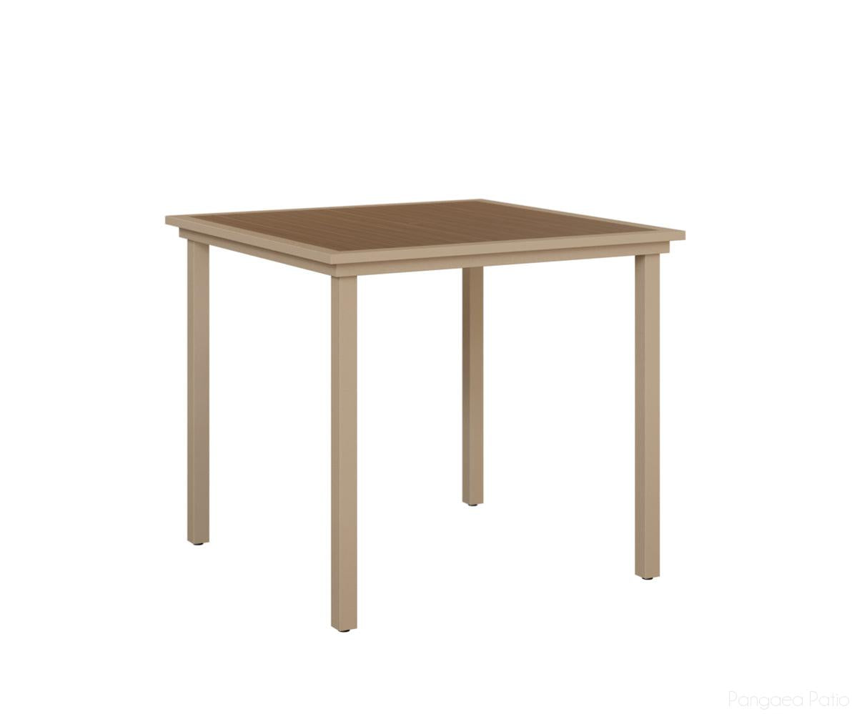 BGVPST0044BSA-Berlin Gardens-Vida 44" Square Poly Bar Table-Sahara Speckle Aluminum BG-Pangaea Patio