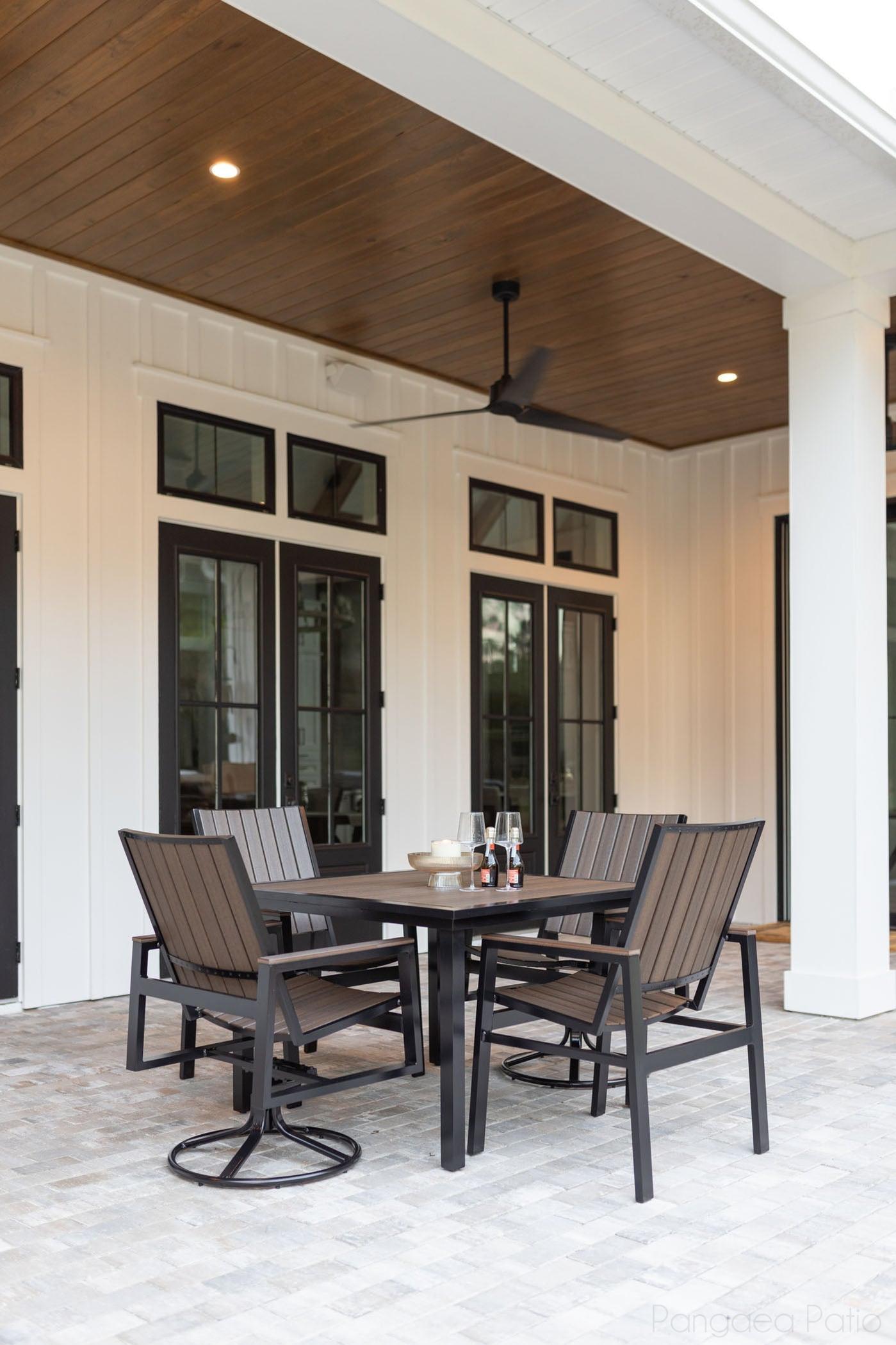 '-Berlin Gardens-Vida 44" Square Poly Dining Table-Pangaea Patio