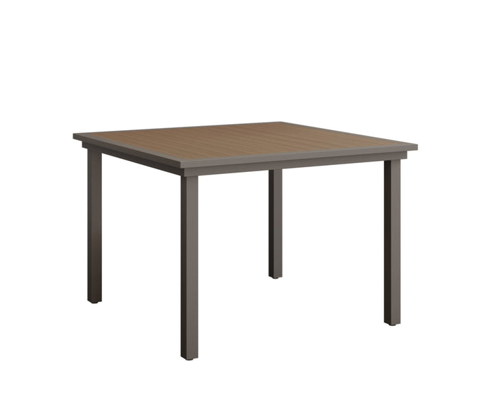 BGVPST0044DGR-Berlin Gardens-Vida 44″ Square Poly Dining Table-Pangaea Patio