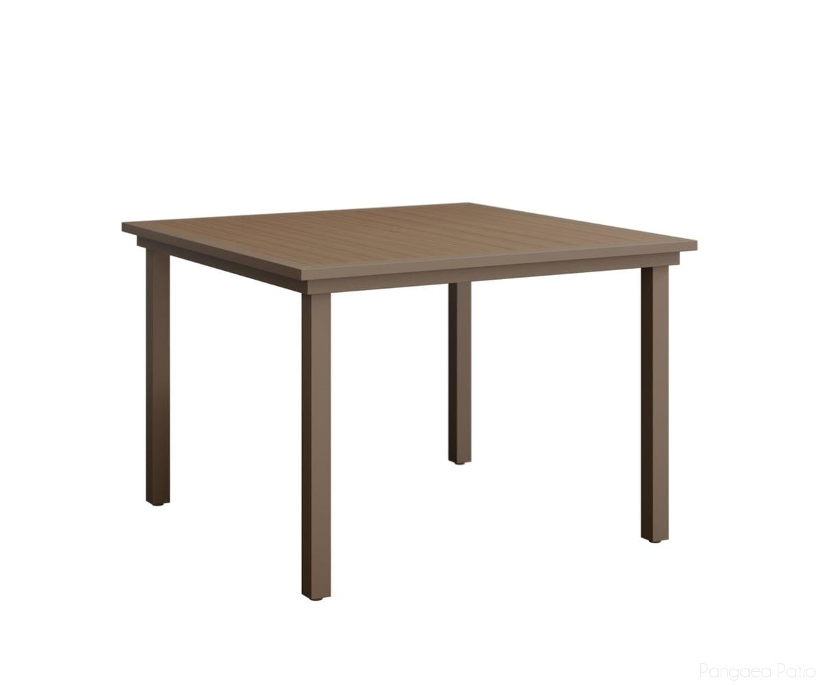 BGVPST0044DCL-Berlin Gardens-Vida 44" Square Poly Dining Table-Clay Aluminum BG-Pangaea Patio