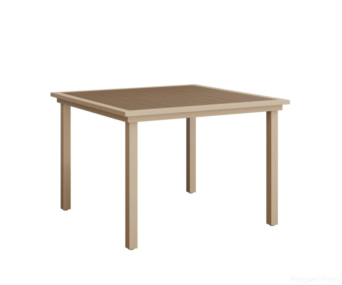 BGVPST0044DLM-Berlin Gardens-Vida 44" Square Poly Dining Table-Luna Multi Aluminum BG-Pangaea Patio