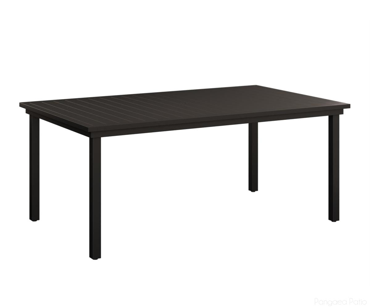 BGVART4473DMB-Berlin Gardens-Vida 44" x 73" Dining Table Aluminum Top-Black Aluminum BG-Pangaea Patio
