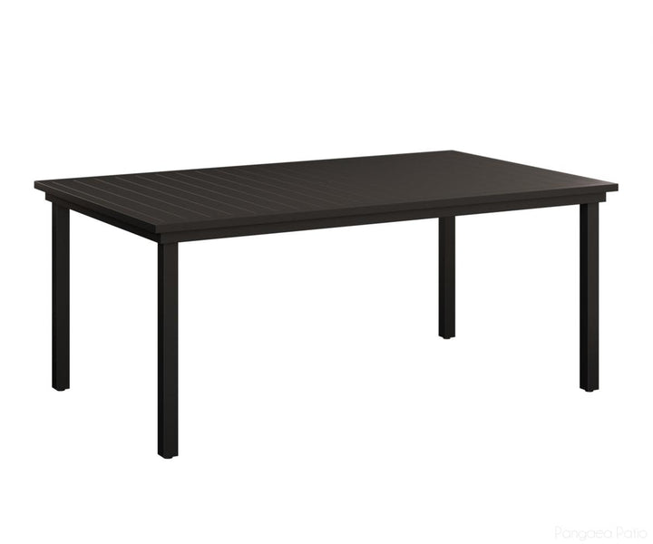 BGVART4473DMB-Berlin Gardens-Vida 44" x 73" Dining Table Aluminum Top-Black Aluminum BG-Pangaea Patio