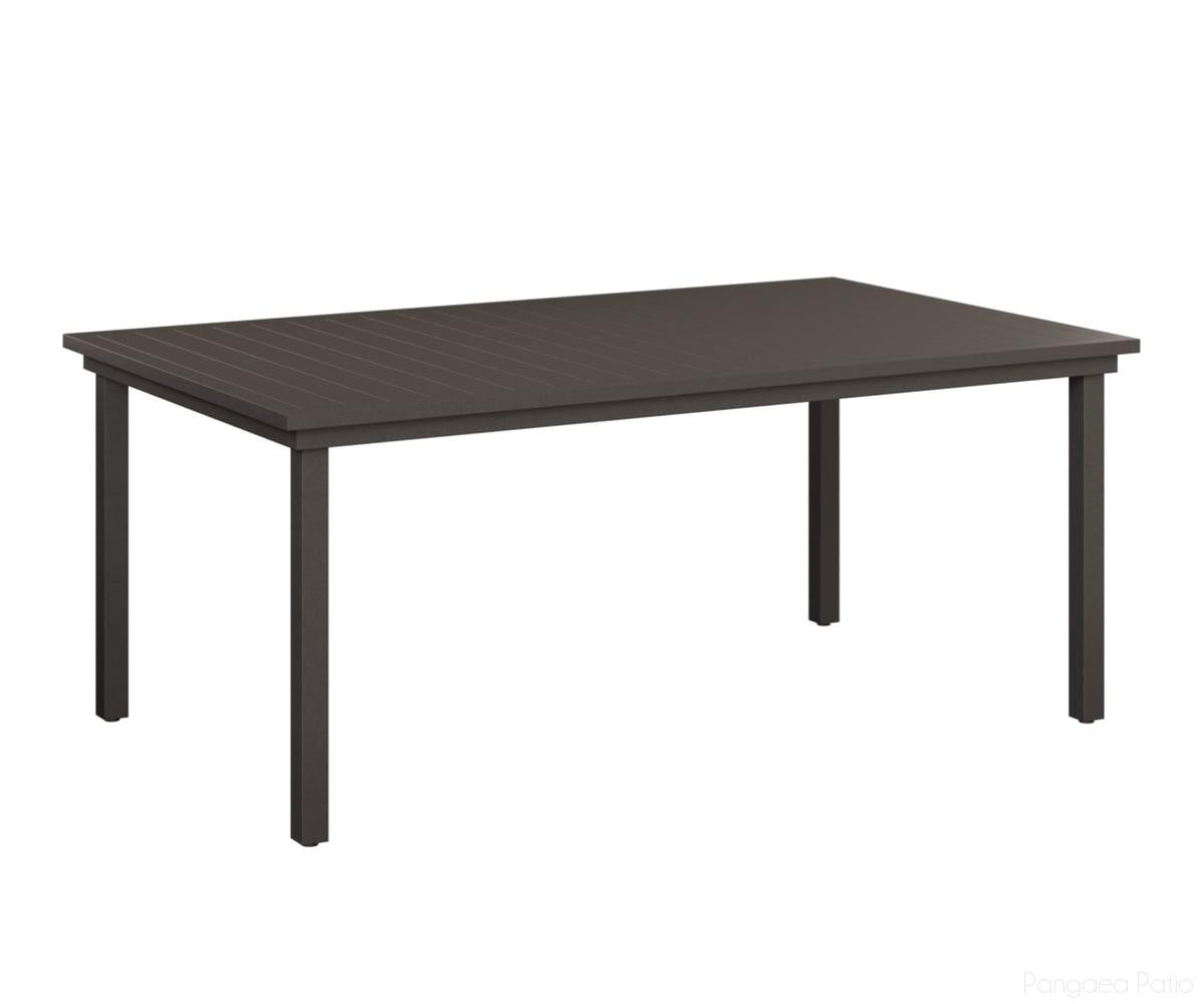 BGVART4473DGT-Berlin Gardens-Vida 44" x 73" Dining Table Aluminum Top-Granite Speckle Aluminum BG-Pangaea Patio