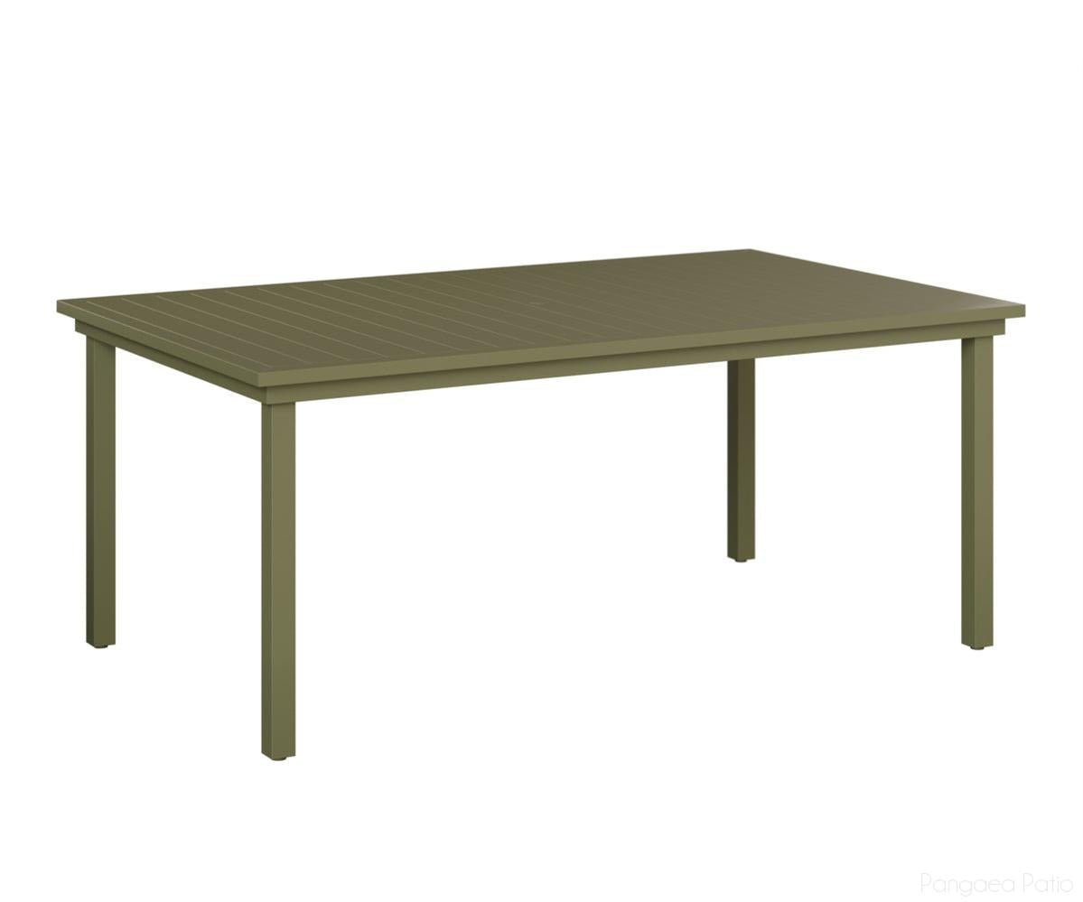 BGVART4473DGS-Berlin Gardens-Vida 44" x 73" Dining Table Aluminum Top-Green Sage Aluminum BG-Pangaea Patio