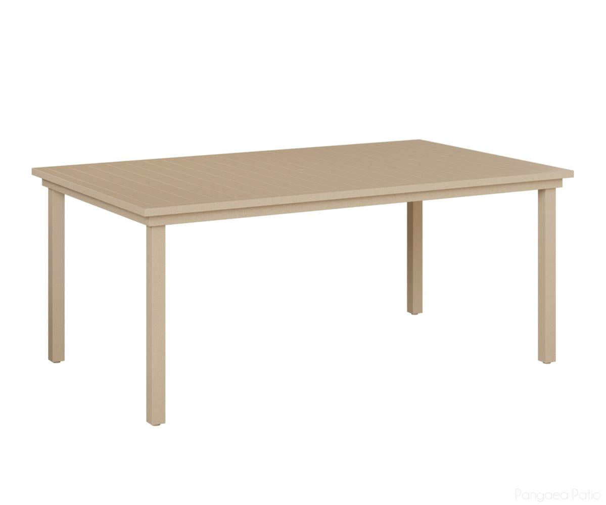 BGVART4473DLM-Berlin Gardens-Vida 44" x 73" Dining Table Aluminum Top-Luna Multi Aluminum BG-Pangaea Patio