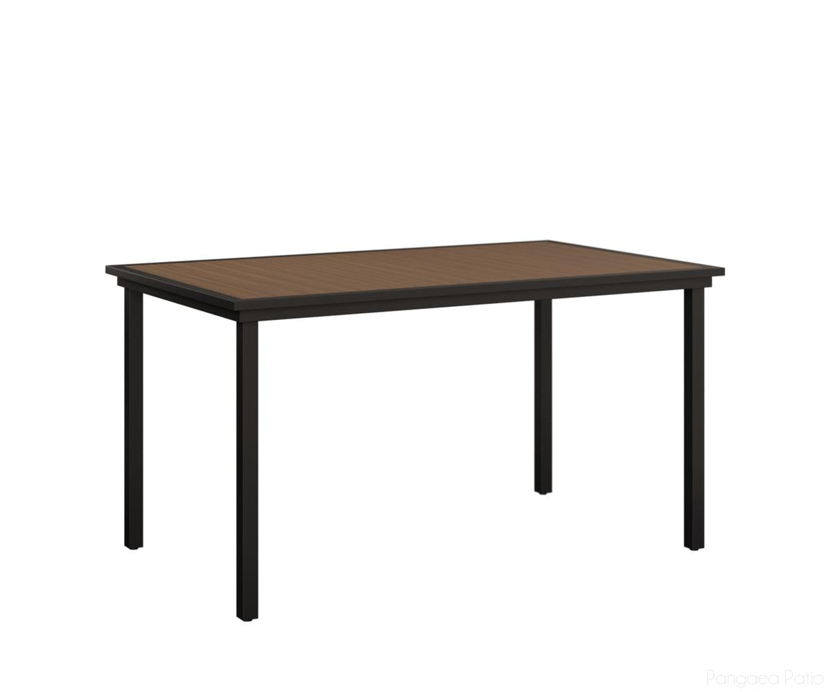 BGVPRT4473BMB-Berlin Gardens-Vida 44" x 73" Poly Bar Table-Black Aluminum BG-Pangaea Patio