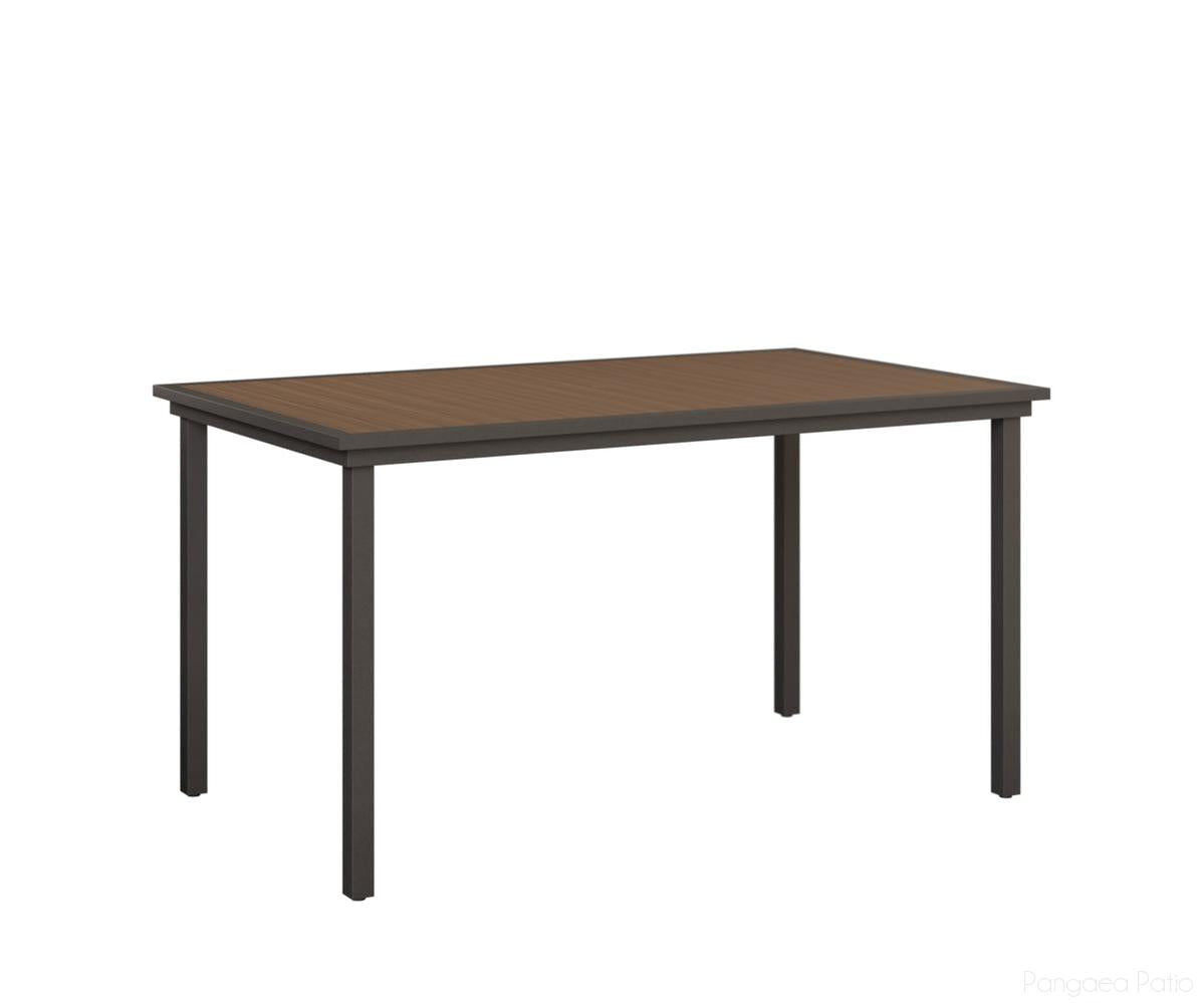 BGVPRT4473BGT-Berlin Gardens-Vida 44" x 73" Poly Bar Table-Granite Speckle Aluminum BG-Pangaea Patio