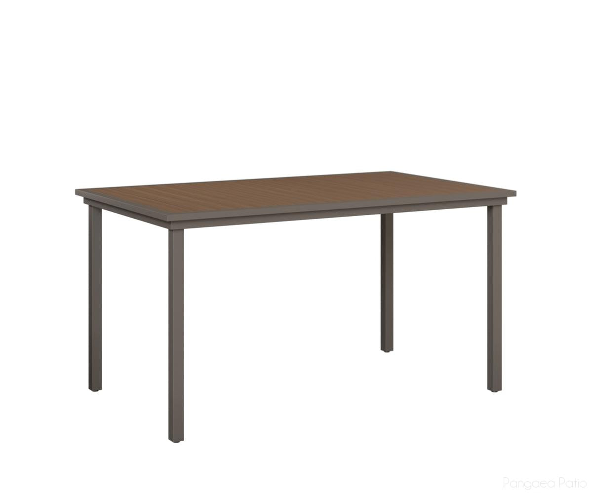 BGVPRT4473BGR-Berlin Gardens-Vida 44" x 73" Poly Bar Table-Graphite Aluminum BG-Pangaea Patio