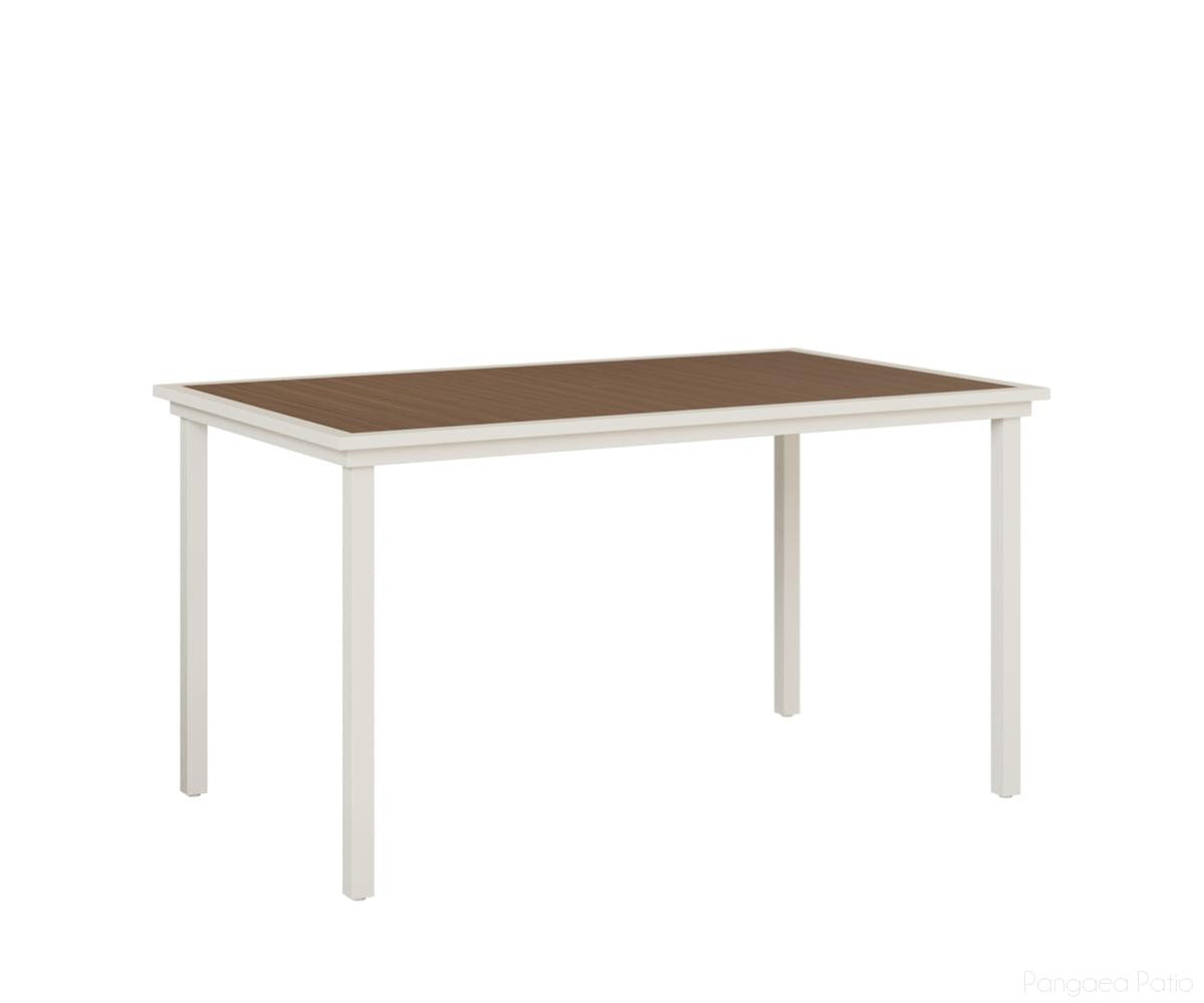 BGVPRT4473BMW-Berlin Gardens-Vida 44" x 73" Poly Bar Table-White Aluminum BG-Pangaea Patio