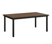 BGVPRT4473DMB-Berlin Gardens-Vida 44" x 73" Poly Dining Table-Black Aluminum BG-Pangaea Patio