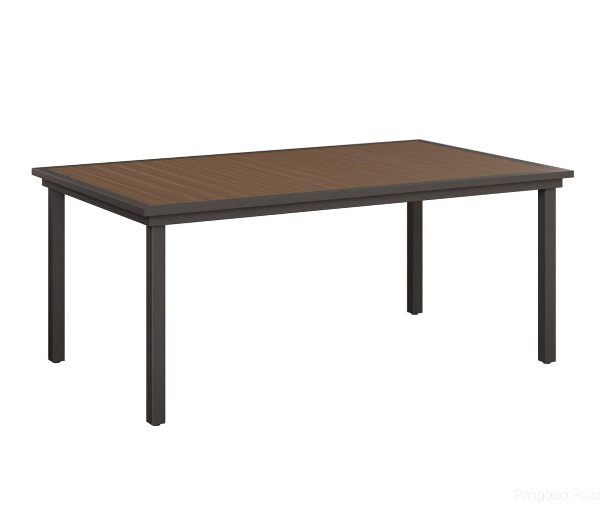 BGVPRT4473DGT-Berlin Gardens-Vida 44" x 73" Poly Dining Table-Granite Speckle Aluminum BG-Pangaea Patio