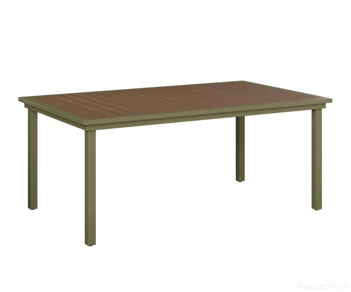 BGVPRT4473DGS-Berlin Gardens-Vida 44" x 73" Poly Dining Table-Green Sage Aluminum BG-Pangaea Patio
