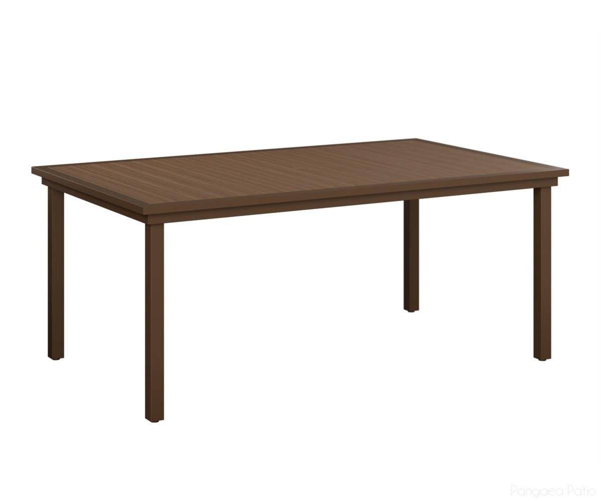 BGVPRT4473DMV-Berlin Gardens-Vida 44" x 73" Poly Dining Table-Mesquite Wood Vein Aluminum BG-Pangaea Patio