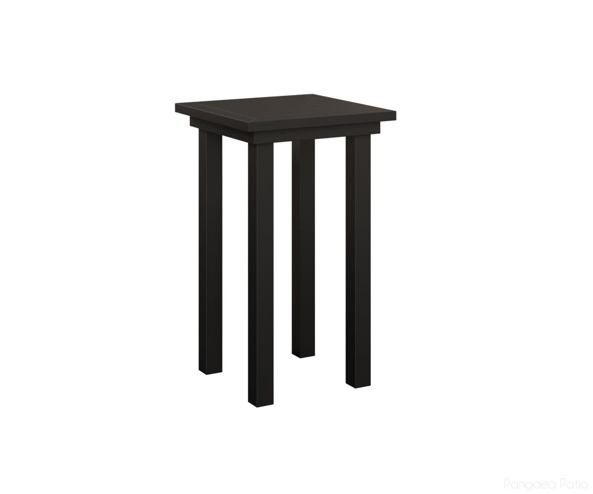 BGVAET1830MB-Berlin Gardens-Vida End Table Bar Height-Black Aluminum BG-Pangaea Patio