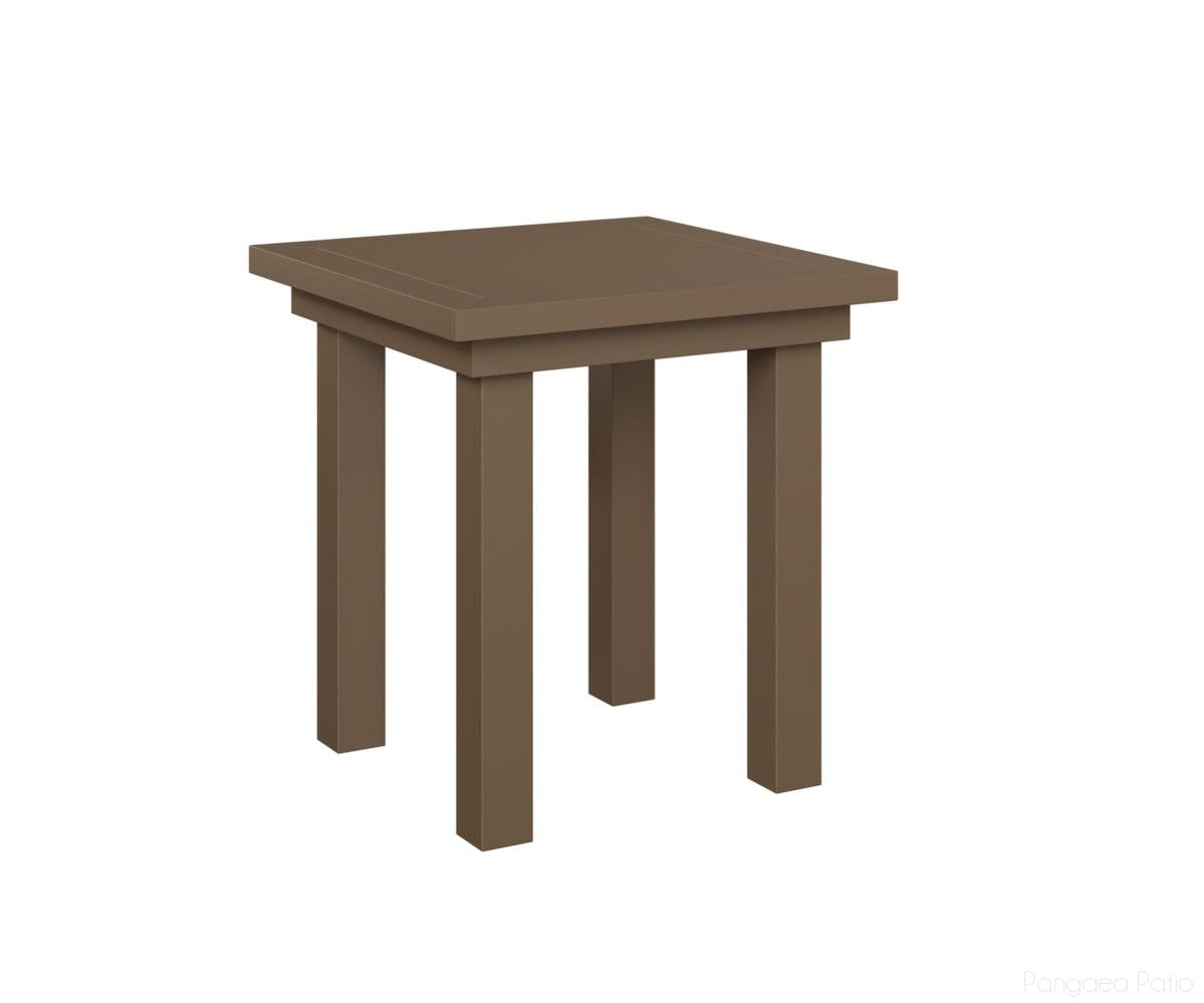 BGVAET1819CL-Berlin Gardens-Vida End Table Dining Height-Clay Aluminum BG-Pangaea Patio