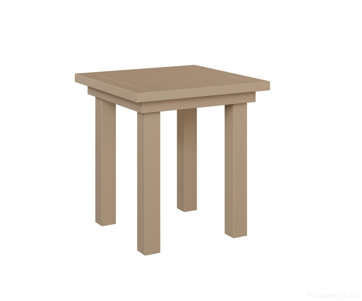 BGVAET1819SA-Berlin Gardens-Vida End Table Dining Height-Sahara Speckle Aluminum BG-Pangaea Patio