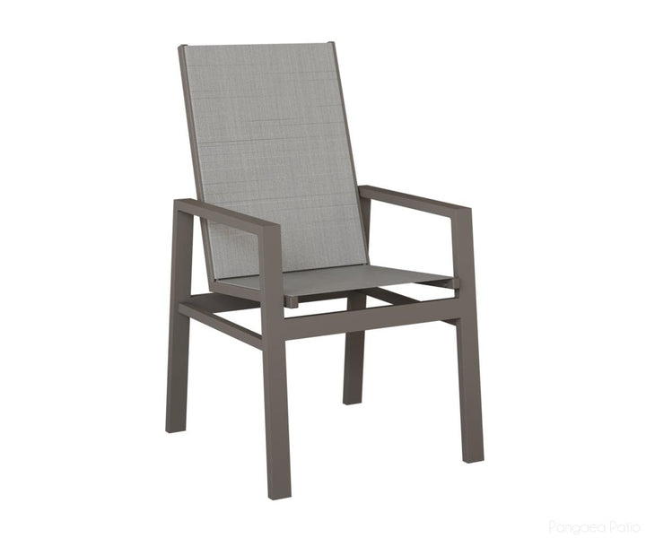 BGVDHSGR-Berlin Gardens-Vida High Back Sling Dining Chair-Graphite Aluminum BG-Pangaea Patio