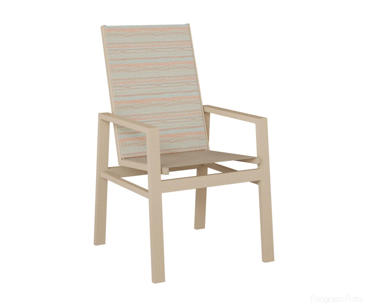 BGVDHSLM-Berlin Gardens-Vida High Back Sling Dining Chair-Luna Multi Aluminum BG-Pangaea Patio